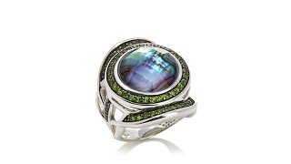 Rarities Abalone Doublet and Chrome Diopside Ring [upl. by Nueoras]