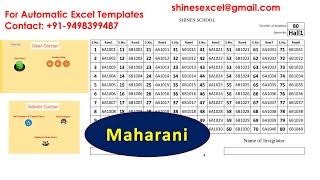 Seating Plan in Excel for different column and Rows Hall [upl. by Brader]