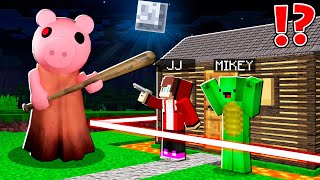 CURSED PIGGY vs SUPER Secure Mikey and JJ House at 3am   in Minecraft Maizen [upl. by Anitsrhc62]