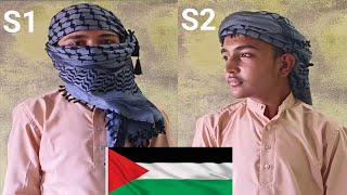 How To Tie Palestinian keffiyeh 🇵🇸 Palestine Shemagh  Nisar Saiyad [upl. by Onit]