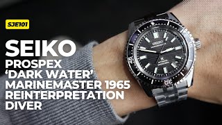 Seiko Prospex Black ‘Dark Water’ Marinemaster 1965 Reinterpretation Diver SJE101 [upl. by Safoelc]