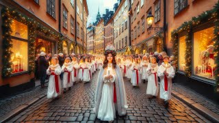 Santa Lucia Sweden Celebrations in Stockholms Old Town [upl. by Akamahs86]