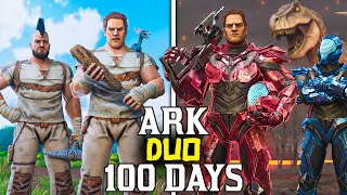 We Spent 100 Days in Ark The Island  Duo Ark Survival Ascended 100 Days [upl. by Doralynne]