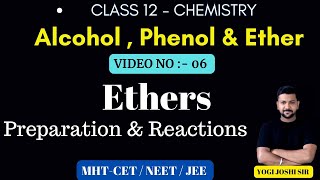 Alcohol Phenol Ether  Ethers  Williamson Synthesis  Friedel Craft Reaction  Class 12 Chemistry [upl. by Sirromad]