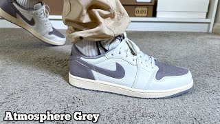 Air Jordan 1 Low Atmosphere Grey Reviewamp On foot [upl. by Swain363]