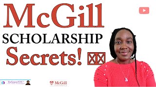 how to get a full scholarship at McGill university  undergraduate funding explained [upl. by Rim]