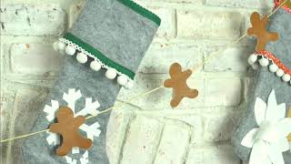 Gingerbread Garland Tutorial [upl. by Yrelbmik]