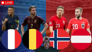 Frankreich  Belgien  Norwegen  Österreich  UEFA Nations League LIVE [upl. by Gromme]