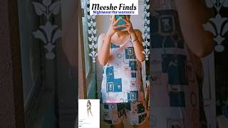 Meesho finds under 250 Trendy stylish Women’s nightwear Nightdress review meeshofinds meeshohaul [upl. by Anileva]