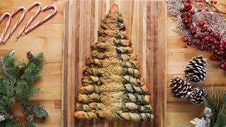 Christmas Tree PullApart Bread Recipe • Tasty [upl. by Llerrot]