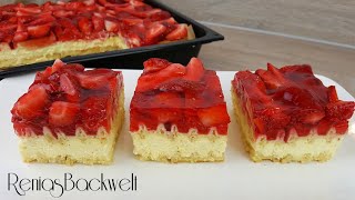 Erdbeerschnitten ohne backen auf die schnelle Art 🍓 [upl. by Esej]