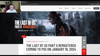 Reacting to the New TLOU 2 Remastered Trailer [upl. by Atekram]