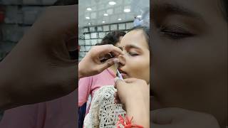 Nose piercing process with needlesilver jewellery trending youtubeshorts shorts [upl. by Yunfei169]