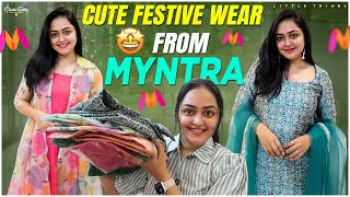 Festive Wear Collection From Myntra Under Budget  HeavenlyHomemade [upl. by Finbur642]