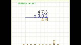 multiplicacion de numeros decimales [upl. by Boleslaw269]