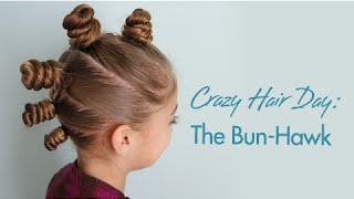 The BunHawk  Crazy Hair Day  Cute Girls Hairstyles [upl. by Can909]