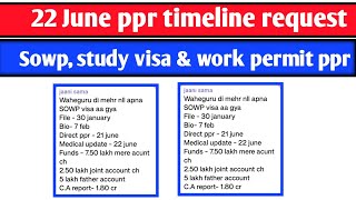 22 June Canada ppr timeline  Todays ppr request timeline canada  Latest Canada PPR part 1 [upl. by Eidnim]