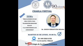 Ciclo de Charlas Virtuales 2021 Dr DIEGO SEBASTIÁN MEANA [upl. by Atsok584]