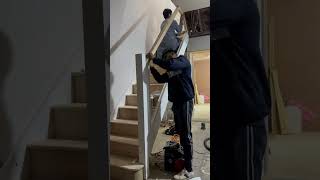 Stairs renovation pinehome stair renovation stairreplacement [upl. by Nuyh570]