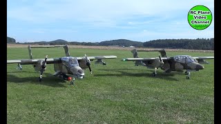 2x OV10 Bronco by Hangar 9 with 12S and KingTech70 amp OS GF40  JMFC Lauterhofen Markus amp Christian [upl. by Ytsirhc276]