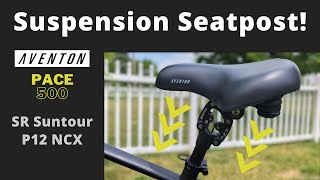 Suntour Suspension Seatpost Installation On My Aventon Pace 500 Cruiser Ebike [upl. by Bertram451]