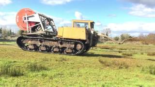 Slurry spreading with a track machine [upl. by Veejar]