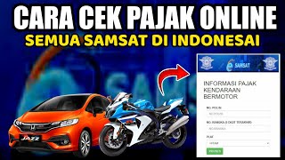 Cara Cek PAJAK Kendaraan Bermotor Secara ONLINE Lewat Hp Android [upl. by Clift]