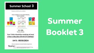 11 Exam Summer School Booklet 3  LCT  Ethan [upl. by Sivia]