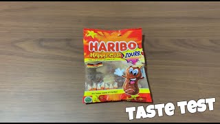 Haribo Happy Cola Zourr  Taste Test  Review [upl. by Kcirderfla]