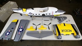 Hobbyking Avios Grumman ALBATROSS 1620mm UNBOXING AND BUILD [upl. by Lona]