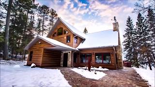 Hand Hewn Lake Home in Tower MN  NextGen Logs Concrete Log Siding [upl. by Congdon672]