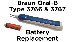 Battery Replacement Guide for Braun OralB Type 3766 amp 3767 Toothbrush  Pro 2 3 4 2000 3000 4000 [upl. by Braun]