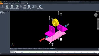 Autodesk Inventor 2025  Assembly Membuat Pulley Support  4K 60fps [upl. by Marcelline]