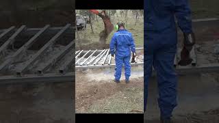 Excavator needed 290 kg Aluminium Anthill Casting Meat Ant  I purpureus  Armidale 20161018 [upl. by Lizabeth895]