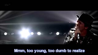 Bruno Mars  When I was Your man Lyrics  Live Performance [upl. by Rosalia]