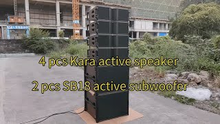 4pcs Sanway kara active speaker 2pcs Sb18 active subwoofer outdoor testing [upl. by Hgiel62]