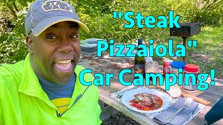 steak pizzaiola car camping at saltwater state park [upl. by Schram]