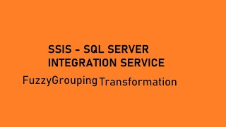 FuzzyGrouping Transformation  SSIS Transformation [upl. by Bickart]