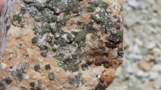 Chalcopyrite Copper Ore Crystals in Nevada Copper Mine  No Filter [upl. by Utas]