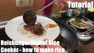 How to make delicious rice using Reishunger Digital Rice Cooker white basmati  jasmine rice recipe [upl. by Raphael217]