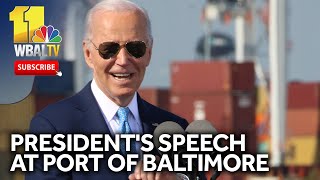 Raw President BIden speaks at Port of Baltimore [upl. by Amaral]