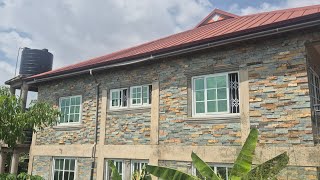 A Black American Builds His Dream Home in Ghana Using Natural Stone Over the Apartment Building [upl. by Teplica]