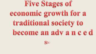 5 Stages economic growth for traditional society to advanced societyAMIEAD304SocietyampEnvironment [upl. by Haididej]