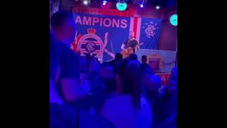 RANGERS FANS SING quotFUCK THE POPE AND THE VATICANquot IN CLUB IN DENMARK BRONDBY V RANGERS 41121 [upl. by Leahcimnoj]