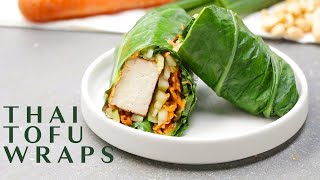 Spicy Tofu Collard Green Wraps [upl. by Dnarb]