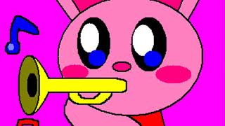 Bunny Kirby Trumpet Meme with Munchy Monk Circus Songs [upl. by Kanter]