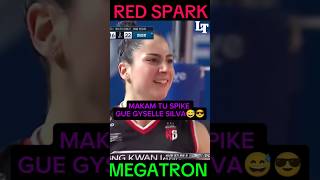 Balasan spike Gia pada gyselle silva karen telah berani menyerang red spark🫵⚡volleyballmegatron [upl. by Rayle]