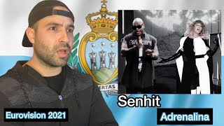 Reaction 🇸🇲 Senhit feat Flo Rida  Adrenaline Eurovision 2021 San Marino [upl. by Korella]