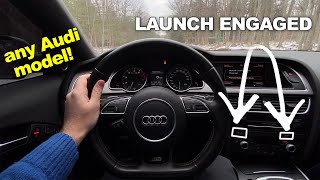 How to Engage Audi Launch Control [upl. by Nosnarb]