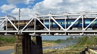 Mughalsarai WDM3A Crazy Speeding Over A Bridge [upl. by Noyek]